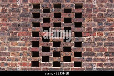 Old brick wall on a parisian building, France Stock Photo