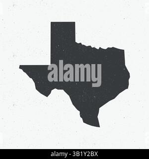 Texas vintage icon. Vintage Texas map with stamp effect. Vector illustration USA Stock Vector