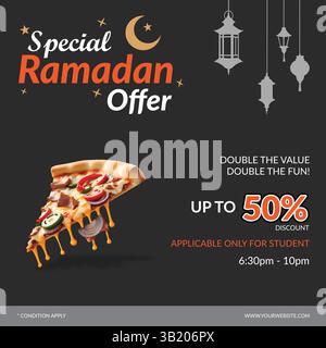 Ramadan offer ads template Stock Vector