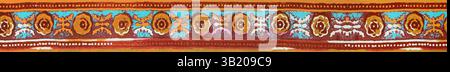 Abstract seamless colorful golden red turqoise teal texture or border pattern 1 background Stock Photo