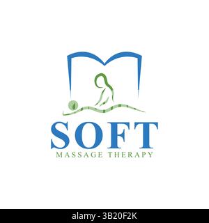 mental health logo and massage logo design in vector template Stock Vector