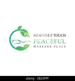 mental health logo and massage logo design in vector template Stock Vector