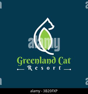 Pet logo, cat and dog logo design in vector template Stock Vector