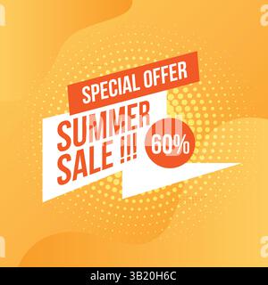 sales tags, summer background, and vector background design Stock Vector