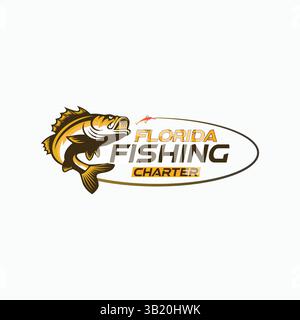 fish logo design in vector template Stock Vector