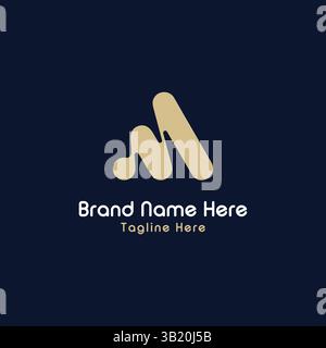 Initial logo and letter logo design in vector template Stock Vector