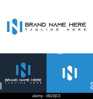 Initial logo and letter logo design in vector template Stock Vector