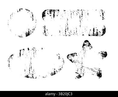 Frame grunge monochrome. Brush stroke, ink paint brush, grunge lines. Grunge banner collection. hand drawn. Not AI, Vector Stock Vector