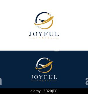 Modern travel logo design in vector template formate Stock Vector