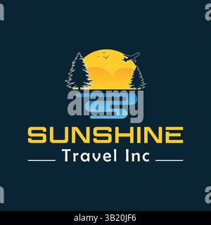 Modern travel logo design in vector template formate Stock Vector