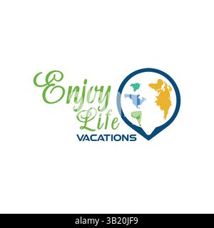 Modern travel logo design in vector template formate Stock Vector