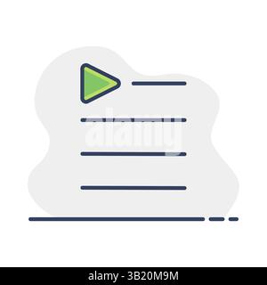 Music playlist vector flat isolated icon. Musical note icon, music icon with heart sign. Musical note icon and favorite, like, love, care symbol Stock Vector