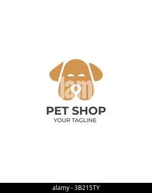 pet shop logo design, pet logo design, dog logo, animal logo, animal shop Stock Vector