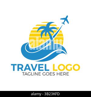 Tour and Travel Agency Modern Logo Design. Template Vector for Your Company or Business. Stock Vector