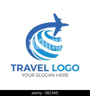 Tour and Travel Agency Modern Logo Design. Template Vector for Your Company or Business. Stock Vector