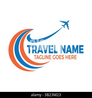 Tour and Travel Agency Modern Logo Design. Template Vector for Your Company or Business. Stock Vector