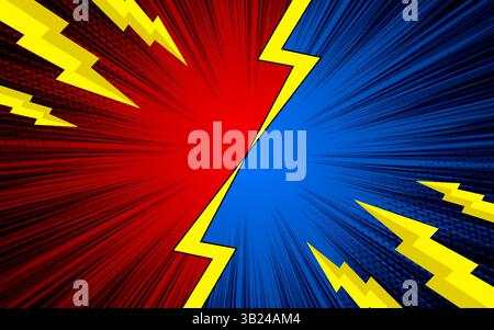 Comic Versus book blank speech bubble background. vector illustration Stock Vector