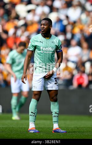32, Ebou Adams of Derby County turns as he looks to attack during the ...