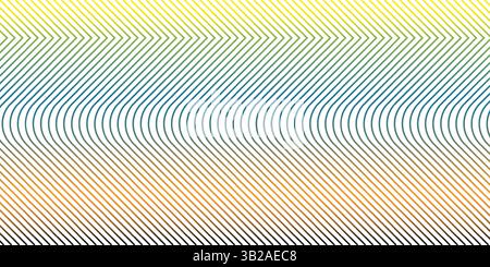 Minimal blue yellow brown gradient lines on white abstract futuristic tech background. Backdrop for digital art banner poster design Stock Vector