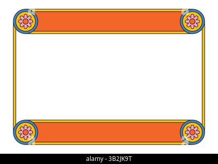 Design template retro frame Stock Vector