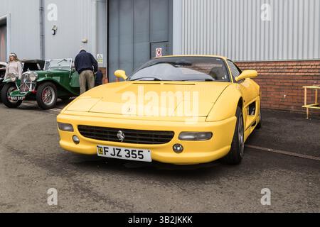Yellow Ferrari F355 Berlinetta Stock Photo
