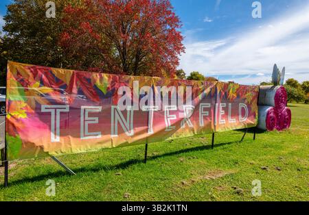 Hay Bale Competition at the Autumn Festival in Tenterfield, new south wales, Australia Stock Photo