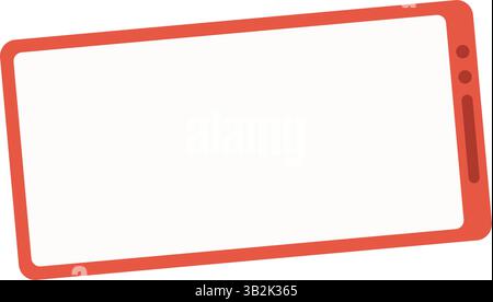 Blank Smartphone Template In Flat Design Stock Vector