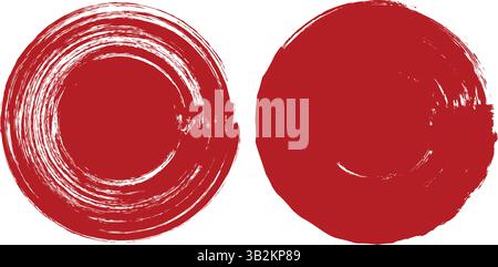 Red Grunge circle design. this design for poster, cover design, print design .Dirty and damaged backdrop. Vector graphic with transparent white. EPS10 Stock Vector