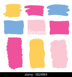 Hand drawn quote box collection Stock Vector