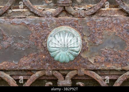 Close up of decorative rusty metal detail Stock Photo