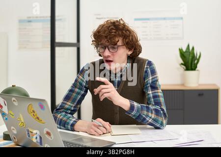 Studying Foreign Languages in Classroom Setting Stock Photo