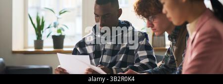 Students Studying Foreign Languages in Classroom Stock Photo