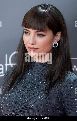 Gabriela Andrada attended Platino Awards 2025 red carpet at Palacio