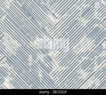 Brush strokes parquet pattern. Hand drawn flooring seamless background. Floor tiles vector artistic illustration Stock Vector