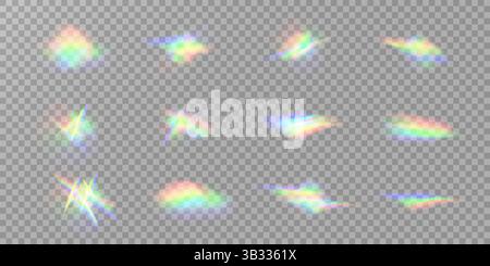 A captivating variety of colorful light reflections and flares is ...