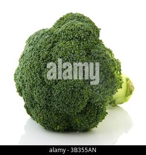 Chunk fresh green Broccoli isolated over white background Stock Photo