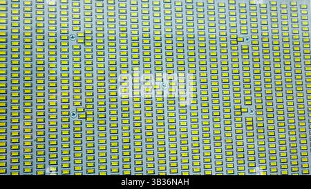 Close-up of LEDs on the panel of the spotlight. Stock Photo