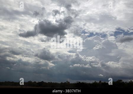 Super network of clouds in the Philippines Stock Photo