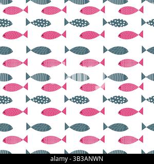 colored fish pattern  Stock Vector