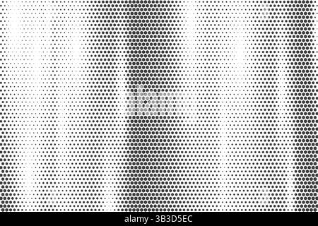 Hexagonal halftone pattern. Honeycomb fade vector shadow on white background. Abstract textured geometric gradient. Hex dynamic shapes. Simple grid Stock Vector