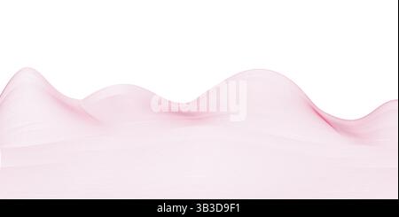 Abstract Watercolor Soft Pink Waves – Minimalist Pastel Background Illustration Stock Vector