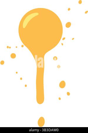 A vibrant vector illustration of an orange paint splash, featuring dynamic composition and bold color contrast Stock Vector