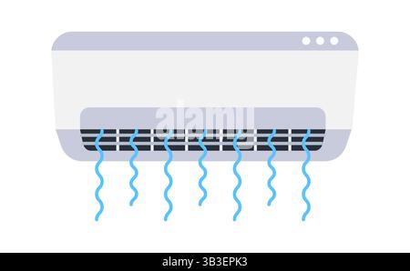 Air Conditioner Blowing Cold Air into Room Stock Vector