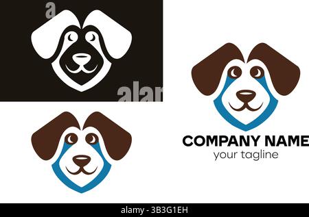 Dog Logo Design: Creative Canine Brand Identity Stock Vector