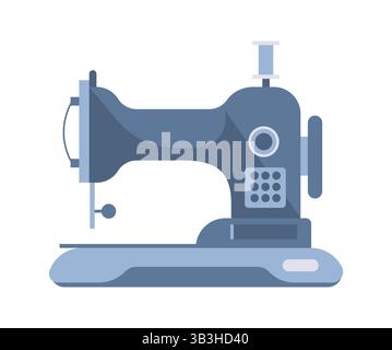 Vintage Sewing Machine Ready for Crafting and Tailoring Stock Vector