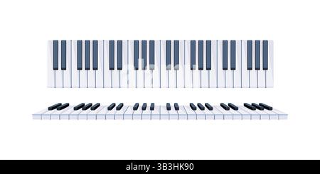 Piano keys forming a seamless pattern for music backgrounds Stock Vector