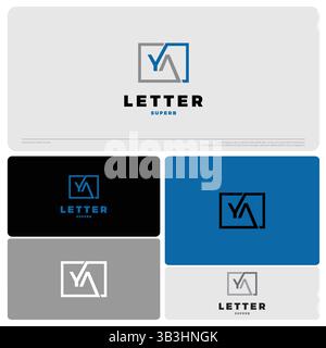 initial letter ya icon logo design template Stock Vector