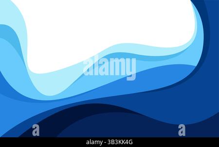 Abstract background with waves vector. papercut wave background Stock Vector