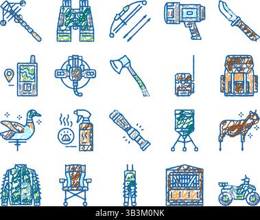 Hunting shop doodle set Stock Vector Image & Art - Alamy