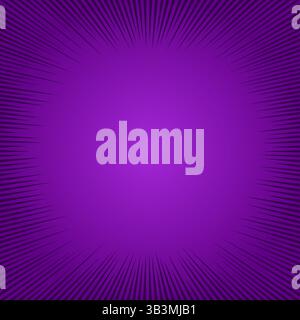 Abstract purple striped retro comic background with halftone Stock Vector